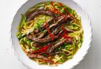 Korean Style Beef and Cabbage Noodles