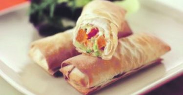 Feta and Vegetable Filo Rolls